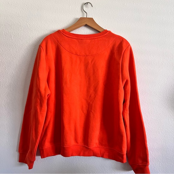 H&M "C'est toi, mon chéri" orange crewneck sweatshirt - Picture 6 of 8